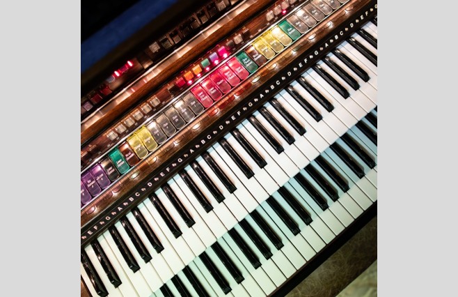 Used Lowrey Majesty DLX Cherry Organ All Inclusive Top Grade Package (SN:510D604K023178) - Image 8